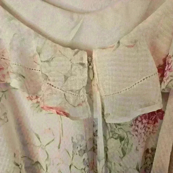 A New Day Floral Sundress Sleeveless Tiered Assymetrical Sz XL Spring Summer - Picture 7 of 11